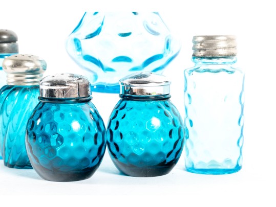 Blue Depression Glass Shakers