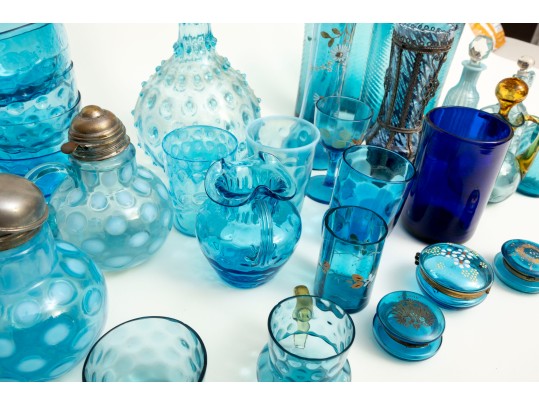 Vintage Blue Depression Glassware