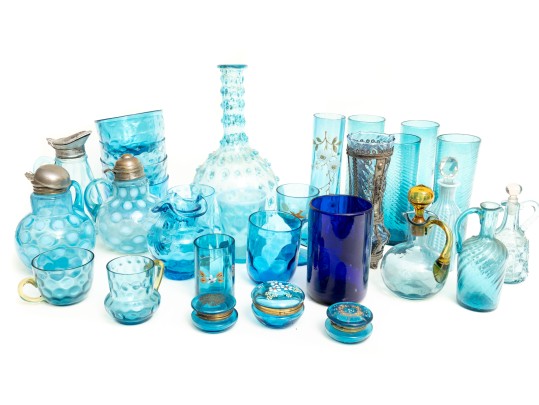 Vintage Blue Depression Glassware