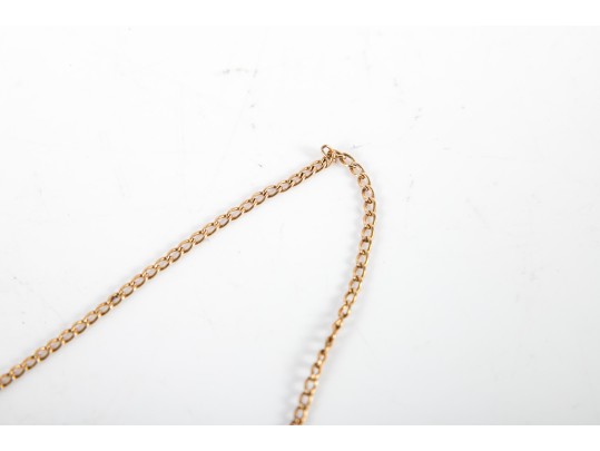 14k Yellow Gold MOP Revolver Pendant Necklace