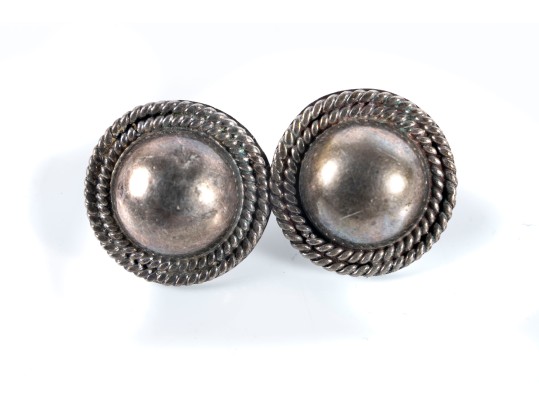 Collection Of Sterling Silver Medallion Earrings