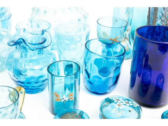 Vintage Blue Depression Glassware
