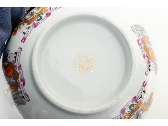 “Arms Of Liberty” Limoges Porcelain Punch Bowl