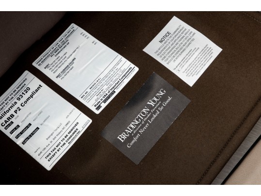 Bradington Young Gray Leather Recliner