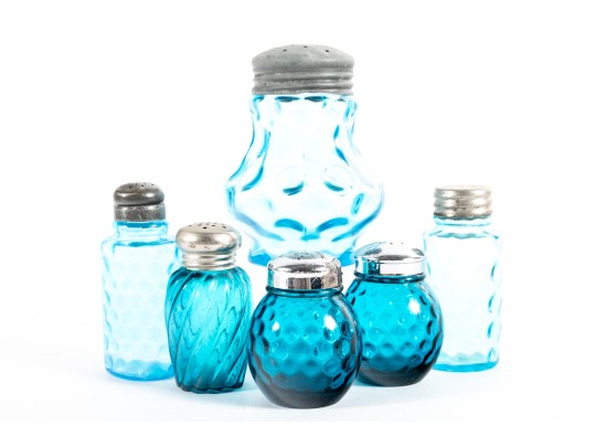 Blue Depression Glass Shakers