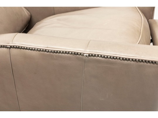 Bradington Young Gray Leather Recliner