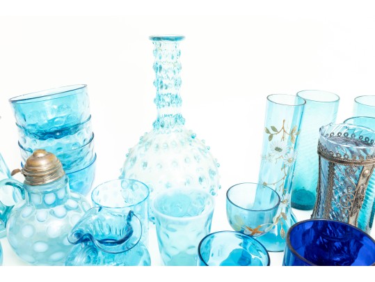 Vintage Blue Depression Glassware