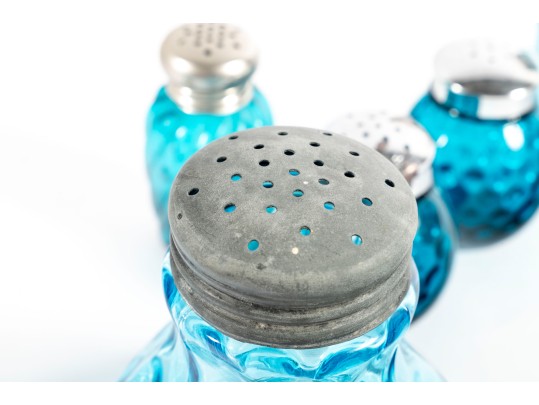 Blue Depression Glass Shakers