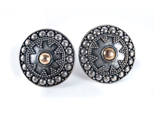 Collection Of Sterling Silver Medallion Earrings