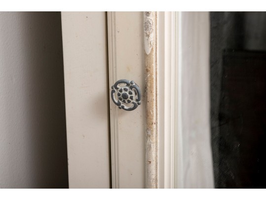 French Provincial White-Painted Armoire