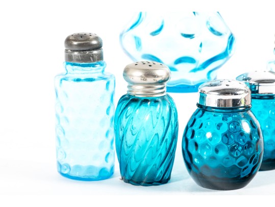 Blue Depression Glass Shakers