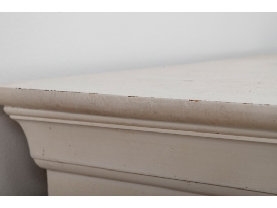 French Provincial White-Painted Armoire