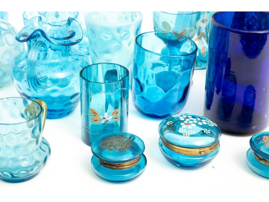 Vintage Blue Depression Glassware