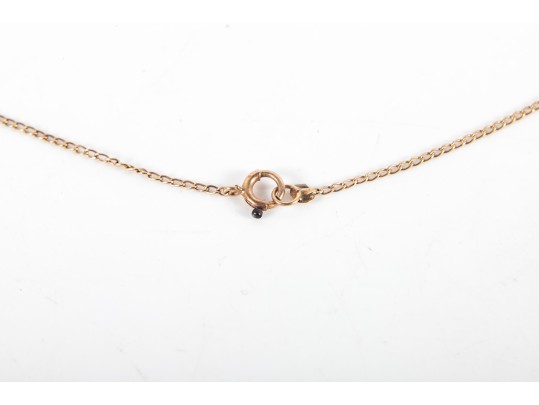 14k Yellow Gold MOP Revolver Pendant Necklace