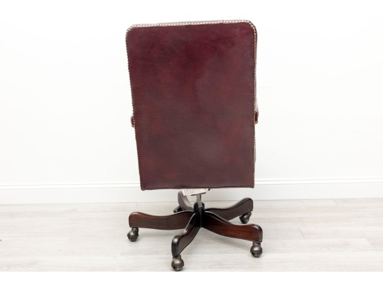 Cabot Wrenn Burgundy Leather Executive Desk Chair