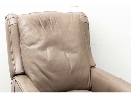 Bradington Young Gray Leather Recliner