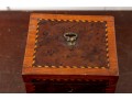 19th Century Burlwood Parquetry Tea Caddy