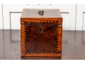 19th Century Burlwood Parquetry Tea Caddy