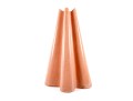 Salmon-Pink Ruffled Ceramic Crackle Floor Vase