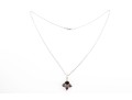 Sterling Silver And Garnet Pendant Necklace