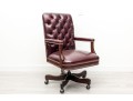Cabot Wrenn Burgundy Leather Executive Desk Chair