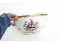 Porcelain De Paris Armorial Punch Bowl