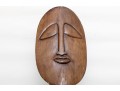 Modernist Carved Wood Buddha Bust 