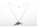 14k Yellow Gold MOP Revolver Pendant Necklace