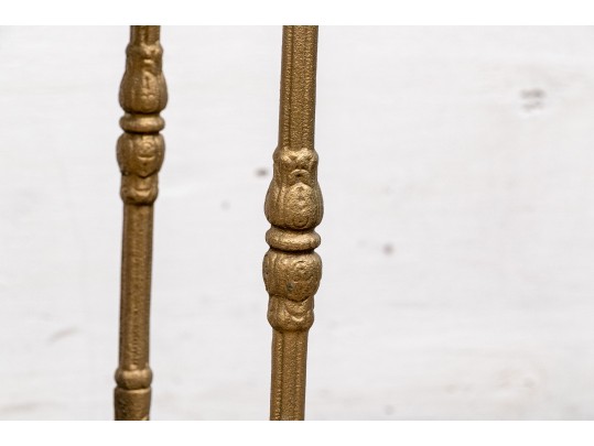 19th Century Gilt Painted Metal And Alabaster Plant Stand