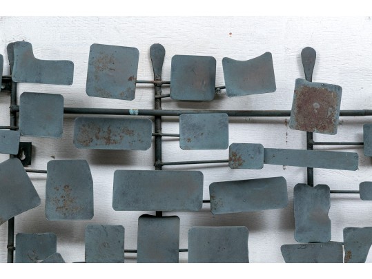 Modernist 3-D Painted Metal Wall Sculpture