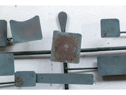 Modernist 3-D Painted Metal Wall Sculpture