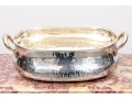 Large Oval Silver Plated Metal Jardiniere