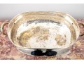 Large Oval Silver Plated Metal Jardiniere