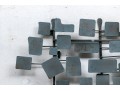 Modernist 3-D Painted Metal Wall Sculpture