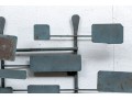 Modernist 3-D Painted Metal Wall Sculpture