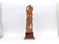 India Carved Wood Deity Figure
