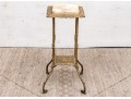 19th Century Gilt Painted Metal And Alabaster Plant Stand