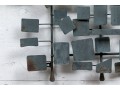 Modernist 3-D Painted Metal Wall Sculpture