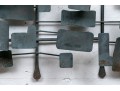Modernist 3-D Painted Metal Wall Sculpture
