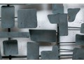 Modernist 3-D Painted Metal Wall Sculpture