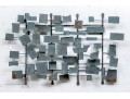 Modernist 3-D Painted Metal Wall Sculpture