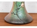 Large Roseville Magnolia Orange Bowl #665-8 On Pedestal Stand