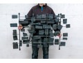 Modernist 3-D Painted Metal Wall Sculpture