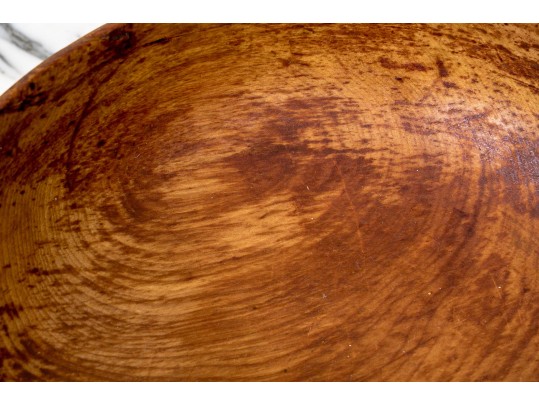 Serling Silver Rimmed Wood Salad Bowl