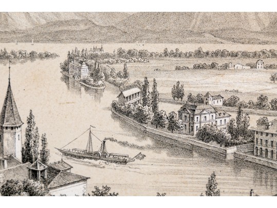 Collection Of Four Framed Antique Black And White Prints