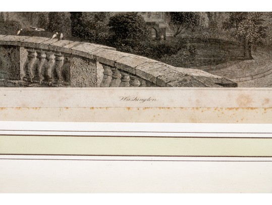 Collection Of Four Framed Antique Black And White Prints