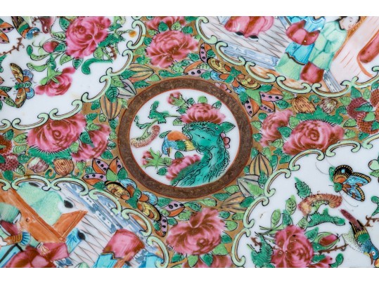 Set Of 5 Antique Chinese Export Rose Medallion Porcelain Dishes, 19th C.