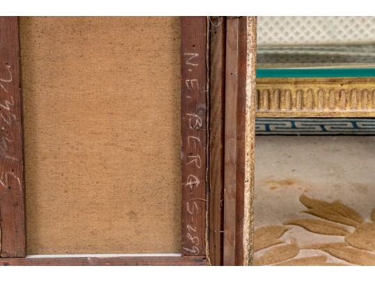 Henri Duverne (France, 20th C.) Oil On Canvas, Tea In The Sun Room 