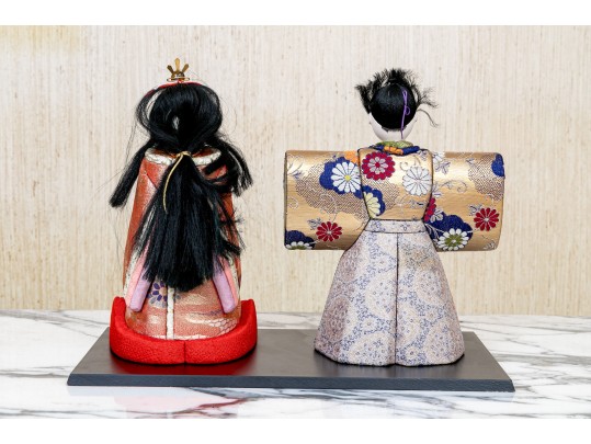 Two Vintage Japanese Mixed Media Dolls