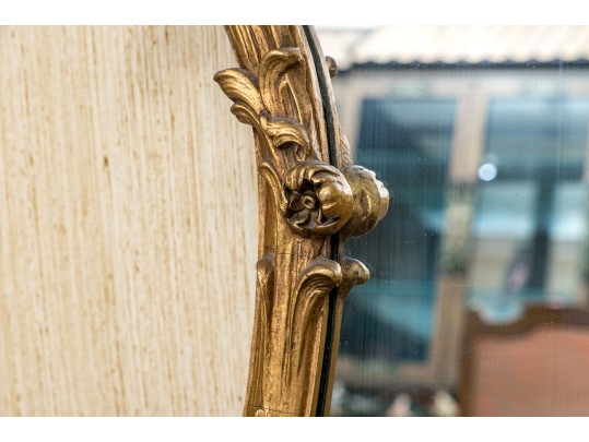 Vintage Carved And Gilt Baroque Style Mirror